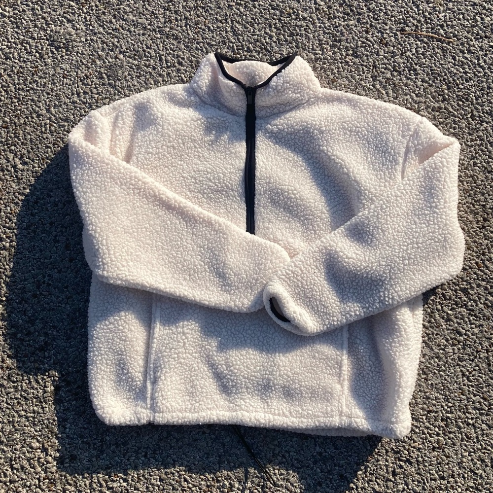 No Boundaries Cream Sherpa Jacket